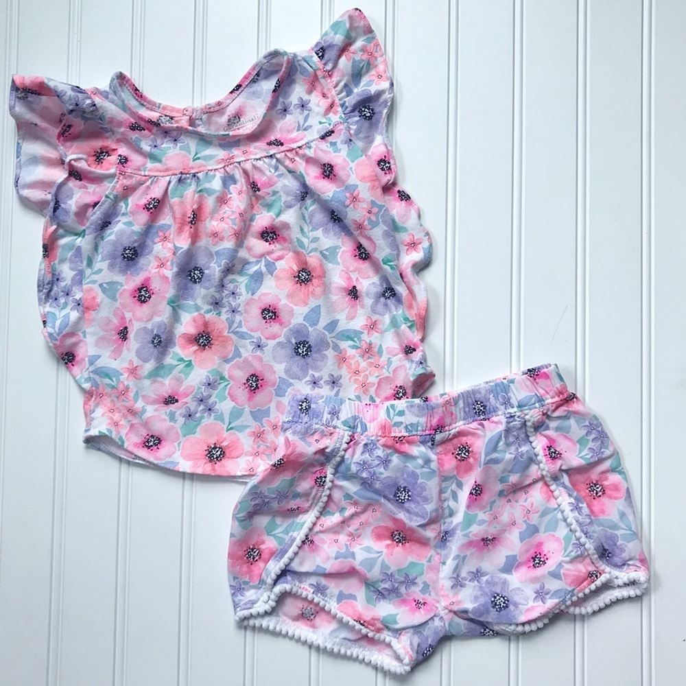 •Garanimals• floral tee/short set